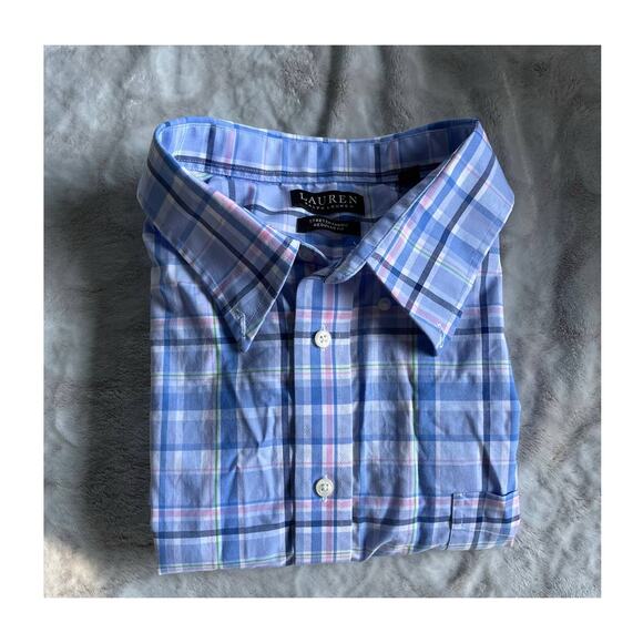 Lauren Ralph Lauren Men's 3XL 34/35 Button Down Shirt Blue - Picture 6 of 6